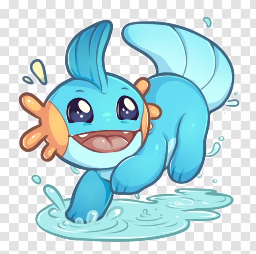 Pikachu Mudkip Drawing Image Clip Art - Marine Mammal Transparent PNG