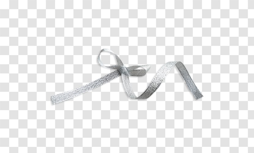 Ribbon Metal Material Silver - Clothing Accessories Transparent PNG