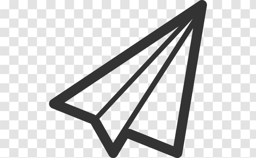 Paper Plane Airplane - Monochrome Transparent PNG