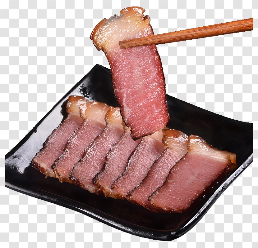 Sausage Ham Domestic Pig Roast Beef Sirloin Steak - Silhouette - Chopsticks Transparent PNG