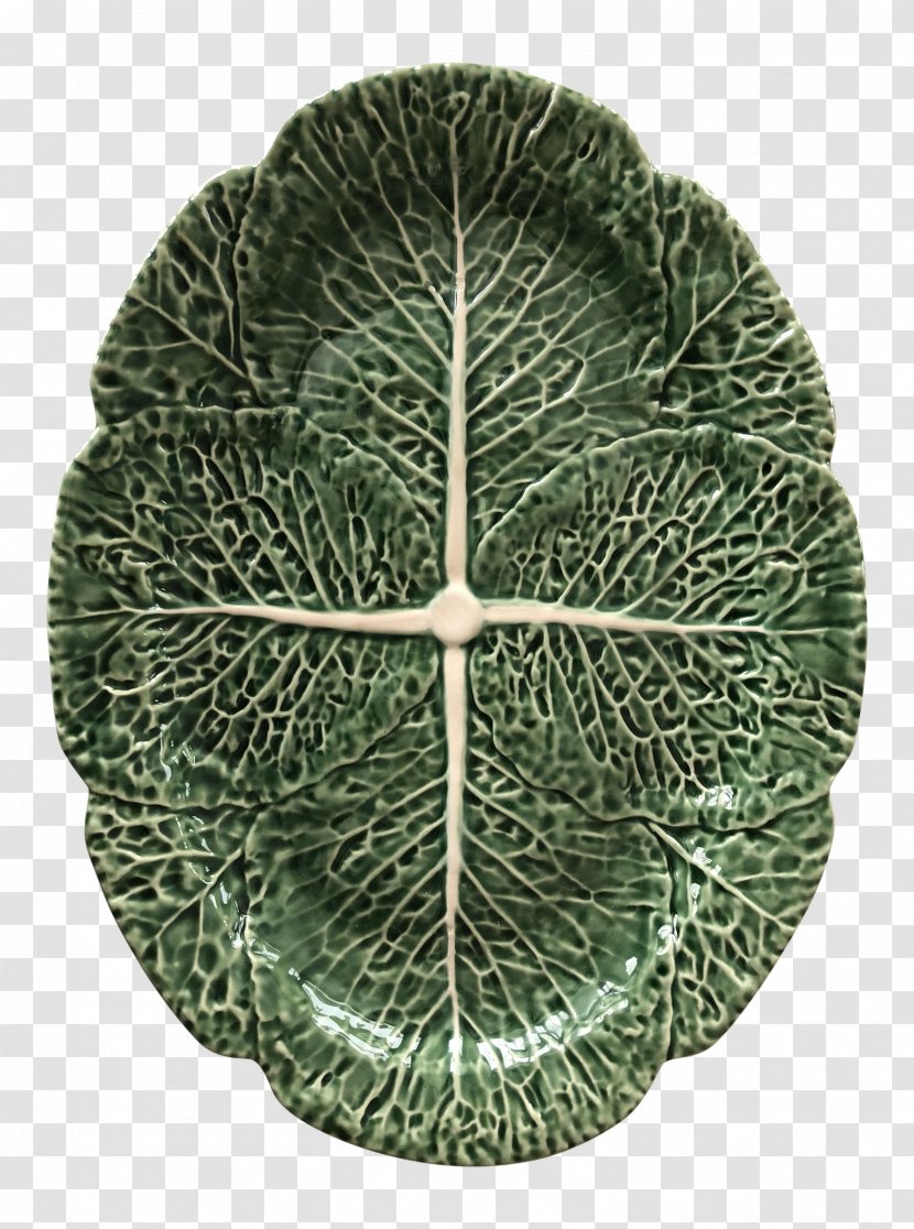 Bordallo Pinheiro Cabbage Platter Circle Leaf - Chinese Transparent PNG