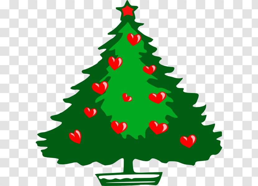 Santa Claus Christmas Tree Clip Art - Holiday Ornament - Heart Clipart Transparent PNG
