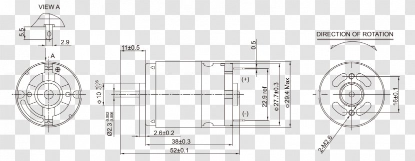 Brushed DC Electric Motor Engine Direct Current - Hardware Accessory Transparent PNG