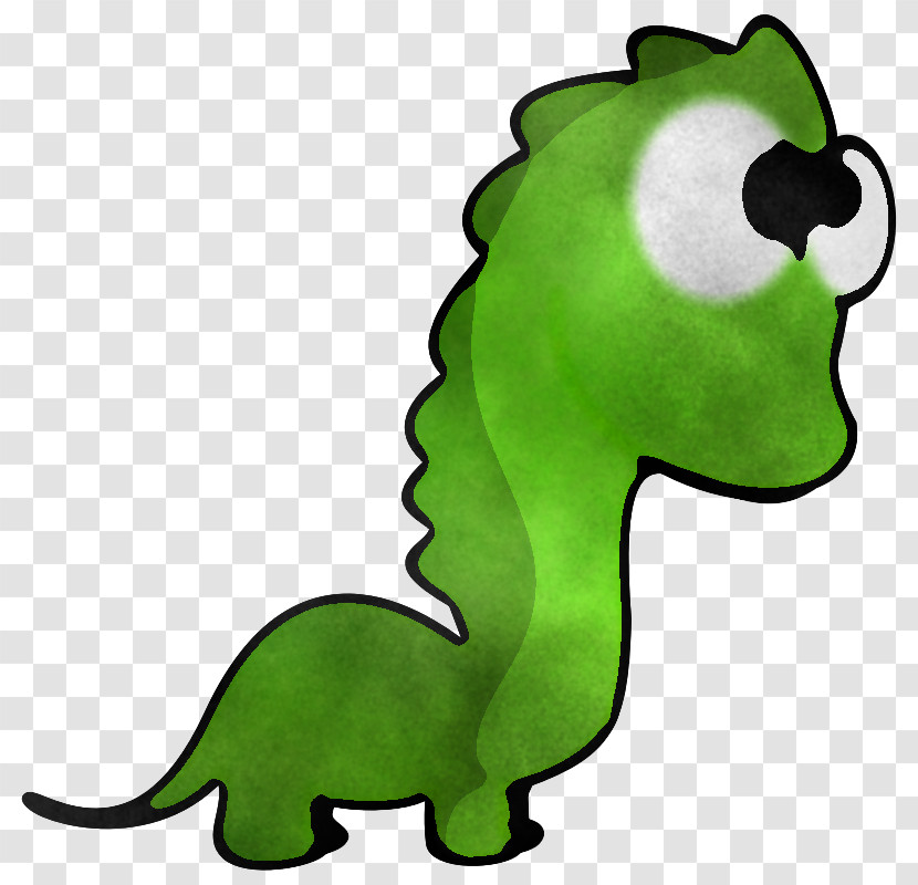 Green Cartoon Animal Figure Tail Ferret Transparent PNG