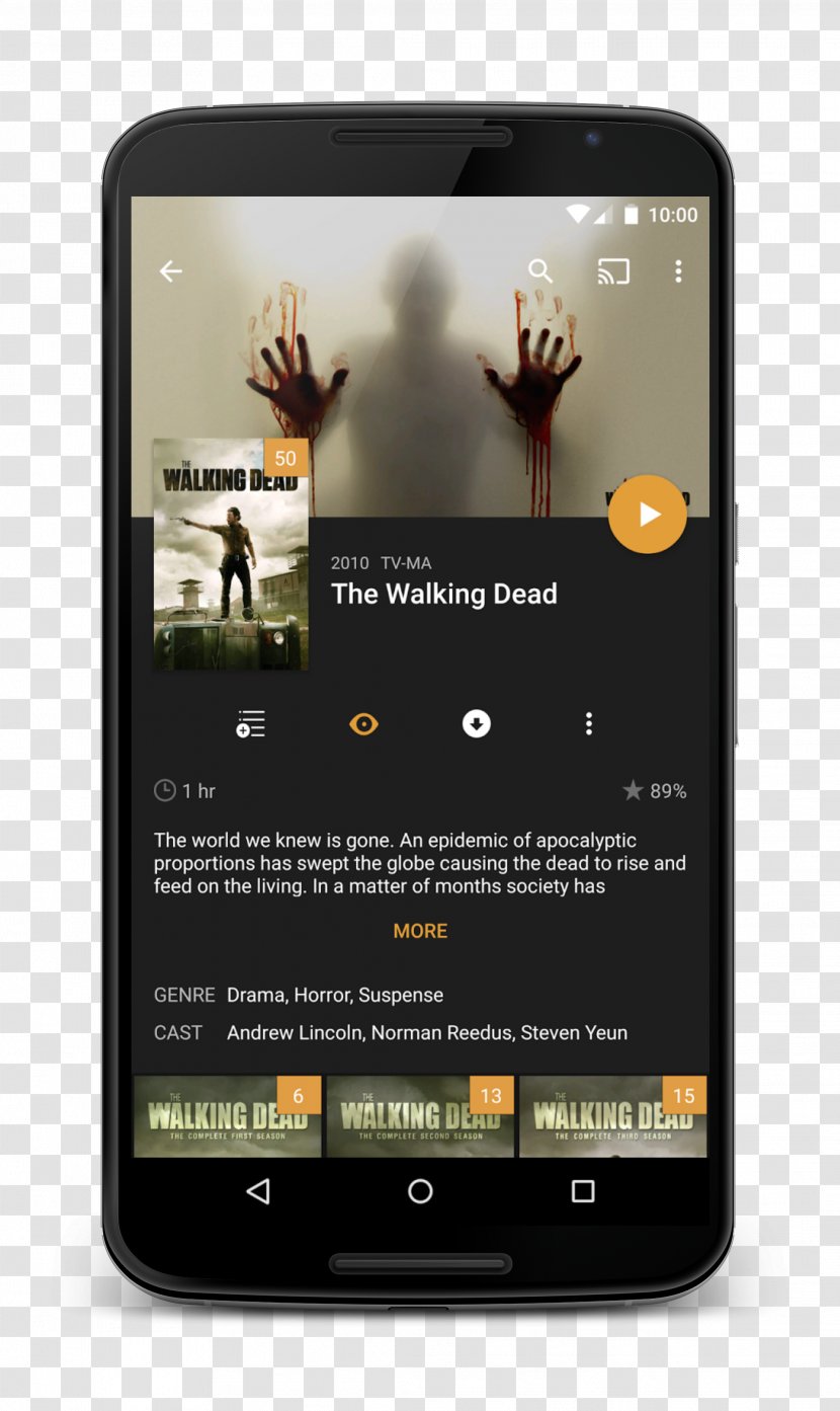 Plex Android Application Package Chromecast Media Server - Portable Communications Device - App Design Material Transparent PNG