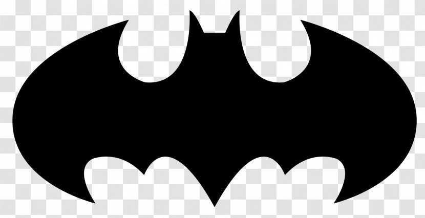 Batman Logo Decal Image Joker - Blackandwhite - Bat Symbol Transparent PNG