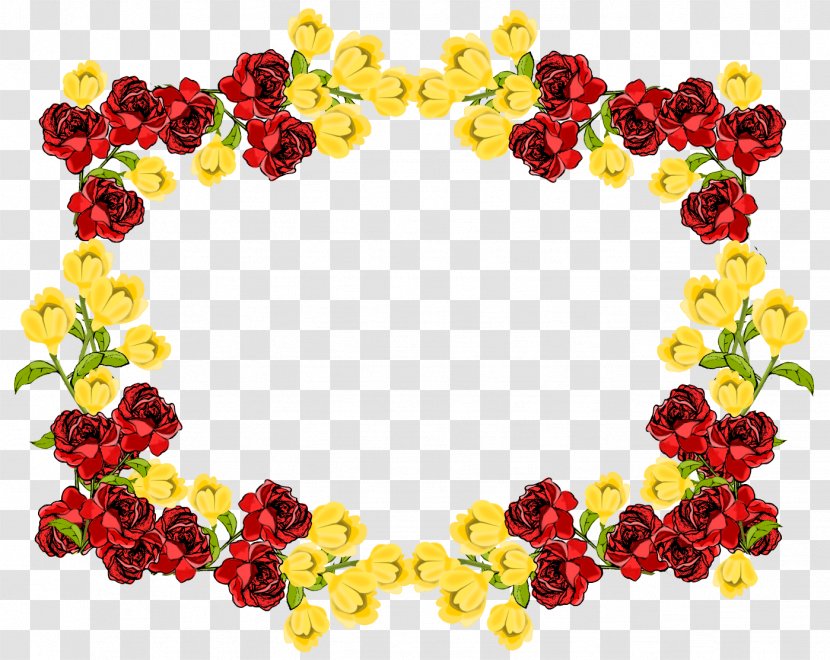 Flower Clip Art - Floral Design - Red Frame Picture Transparent PNG