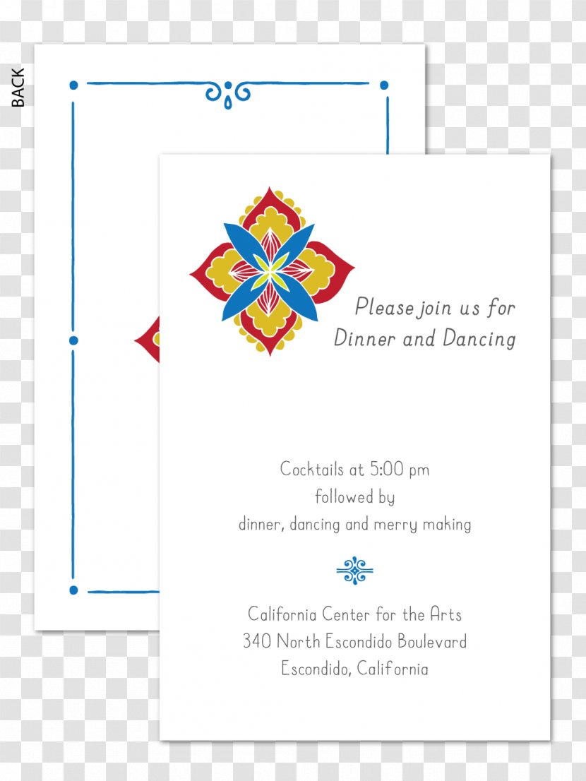 Wedding Invitation Paper Reception Yellow Blue - Diagram Transparent PNG