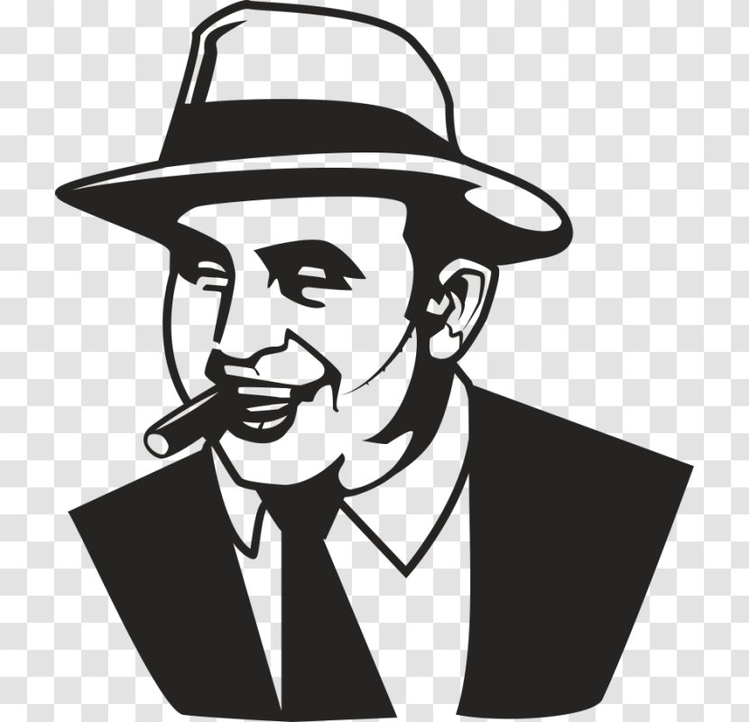 Silhouette Gangster Clip Art - Fictional Character Transparent PNG