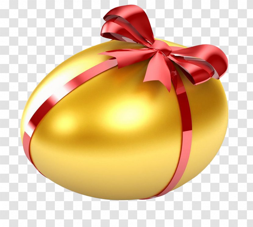 Easter Egg Hot Cross Bun Public Holiday - Watercolor - Golden Egg,Tied Ribbon Dome,Golden Transparent PNG