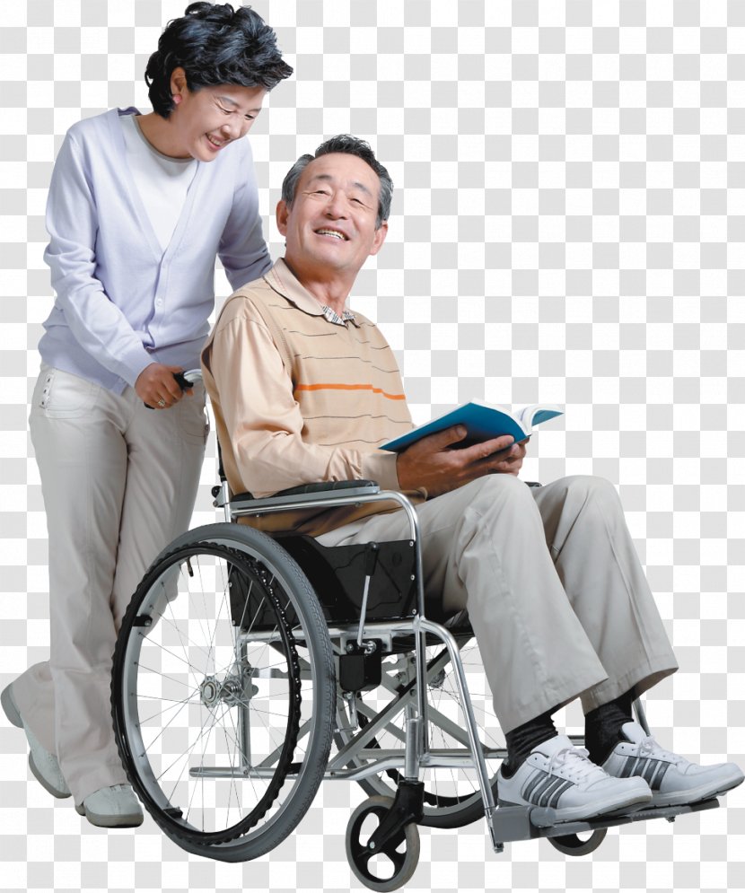 Old Age Wheelchair Child Assistive Technology - Pushing A For The Elderly Transparent PNG
