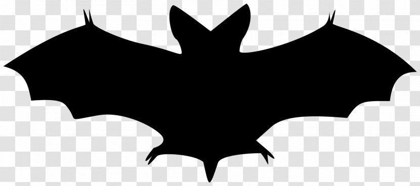 Bat Clip Art - Black And White Transparent PNG