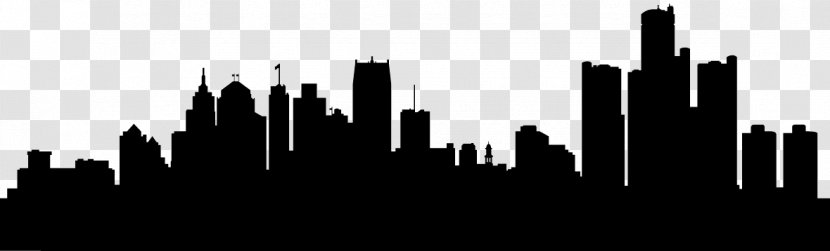 Detroit Wall Decal Sticker Printing - City Skyline Silhouette Transparent PNG