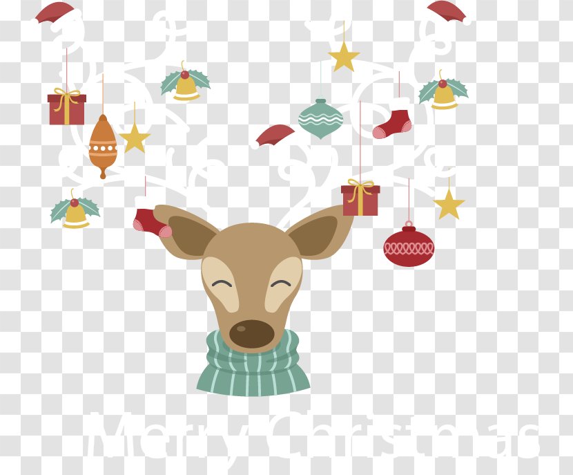 Reindeer Santa Claus Christmas Illustration - Smiling Avatar Transparent PNG