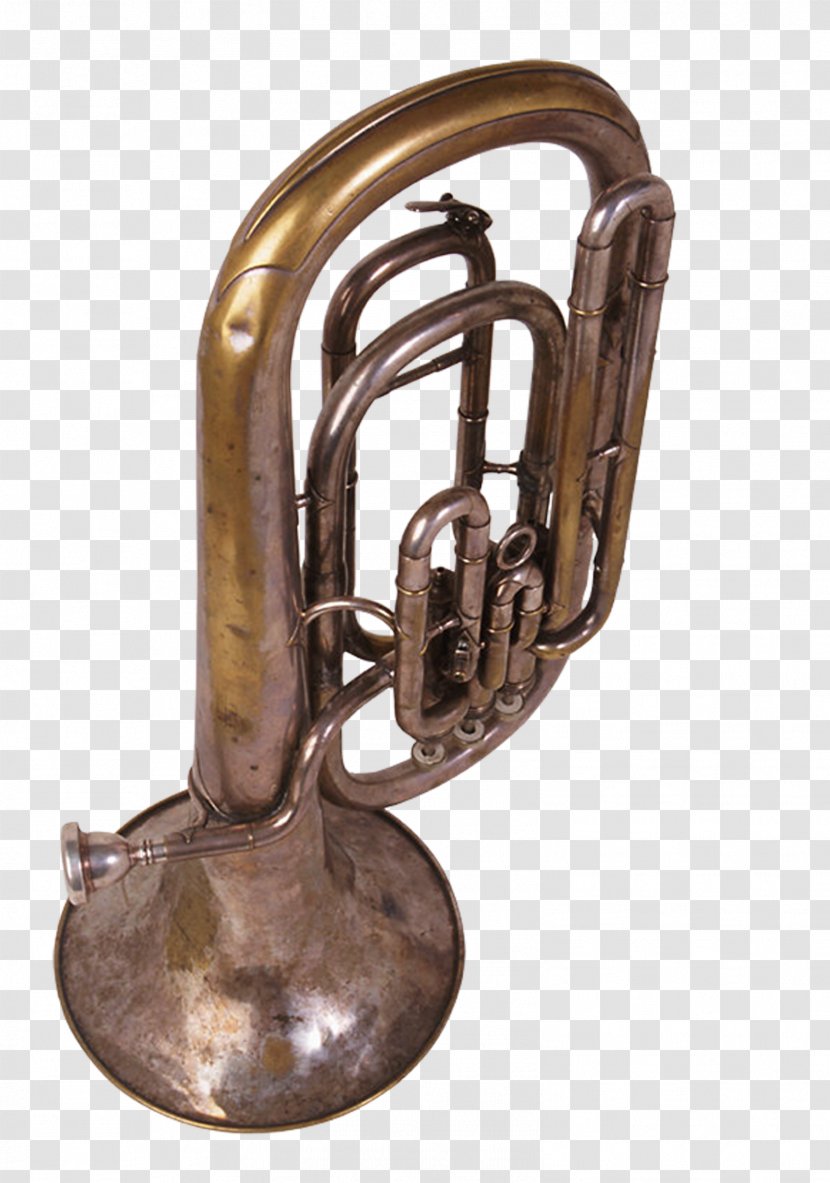 Musical Instrument Cornet Wind Tuba Brass - Watercolor - Metal Instruments Trombone Transparent PNG
