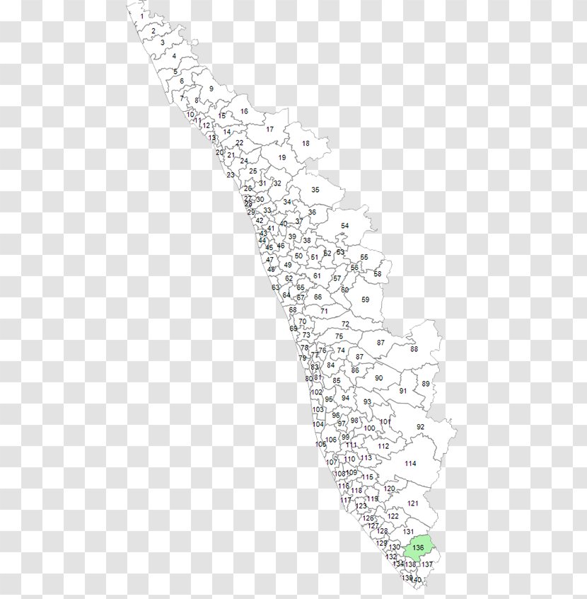 Line Art Point Tree H&M - KERALA MAP Transparent PNG