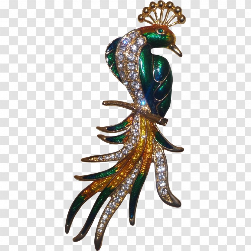 Jewellery Brooch Imitation Gemstones & Rhinestones Clothing Accessories Pin - Emerald - Peacock Transparent PNG