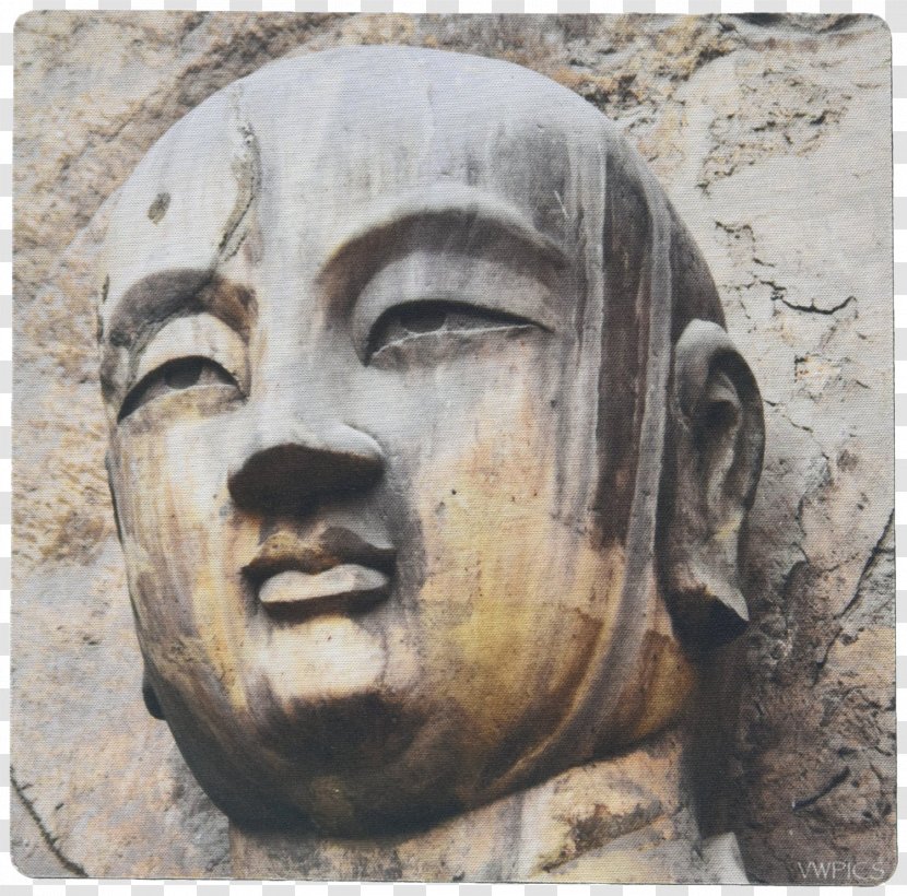 Longmen Grottoes Longmenzhen Qiongzhu Temple Fengxian District Tang Dynasty - Buddharupa - Portrait Mouse Pad Transparent PNG