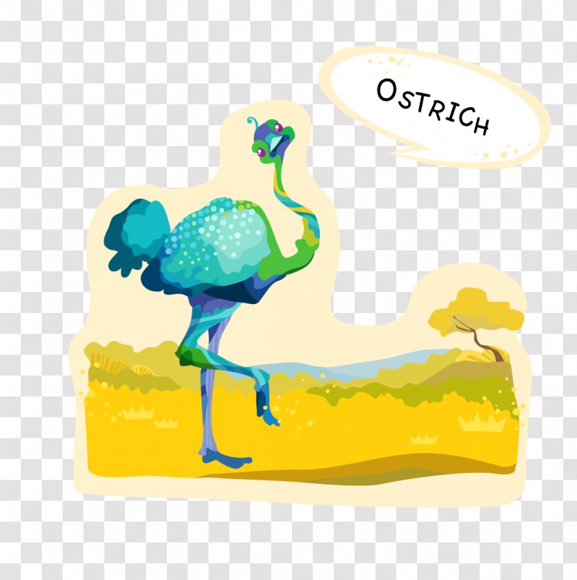 Common Ostrich Cartoon - Bird Transparent PNG