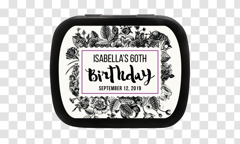 Party Favor Birthday Tin Glass - Label Transparent PNG
