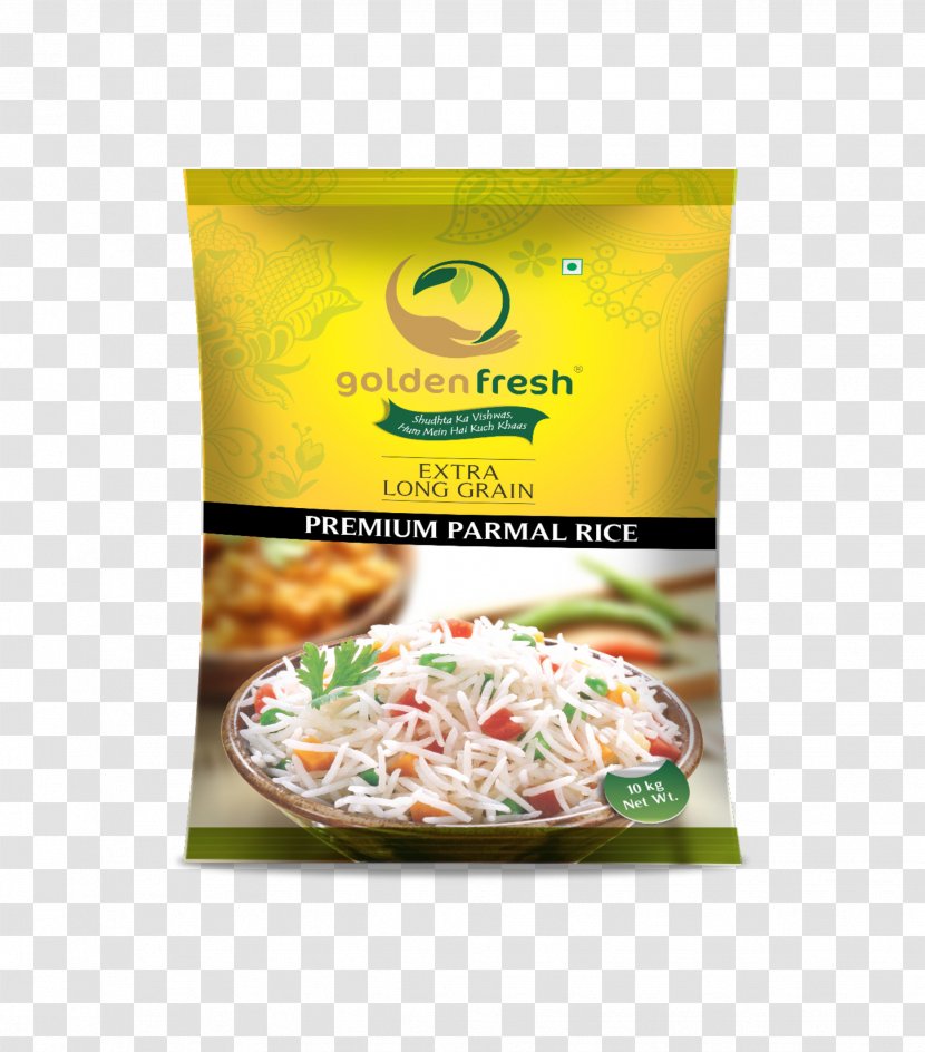 Basmati Jasmine Rice Packaging And Labeling Vegetarian Cuisine - Recipe - Golden Transparent PNG