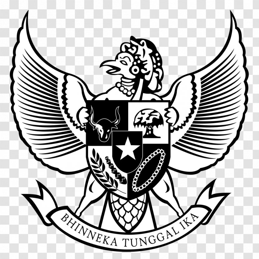 United States Of Indonesia National Emblem Great Dayak Coat Arms - Wikimedia Foundation - Garuda Pancasila Transparent PNG