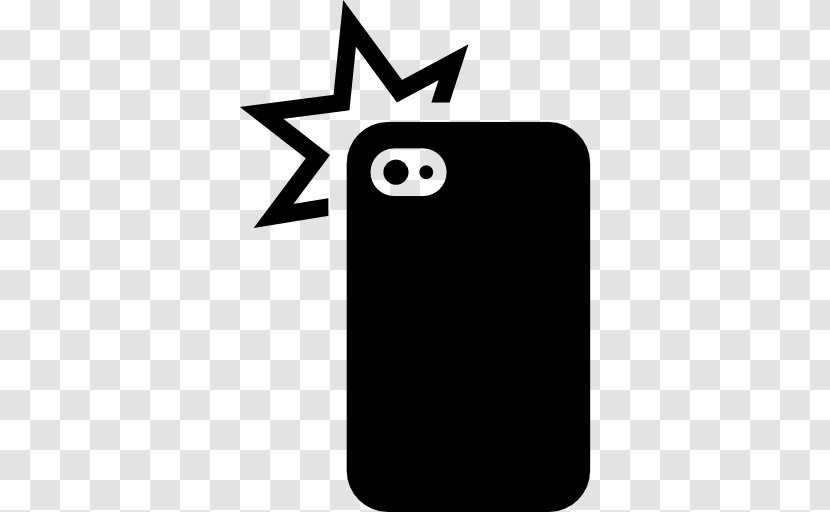 Mobile Phones Selfie Symbol - Black And White Transparent PNG