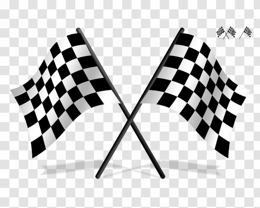 Formula One Race Track Racing Flags Auto Dirt - Kart - Black Checkered Flag Transparent PNG