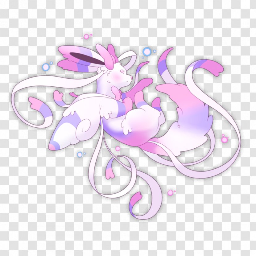 Sylveon Eevee Pokémon Glaceon Leafeon - Organism - Lilac Transparent PNG