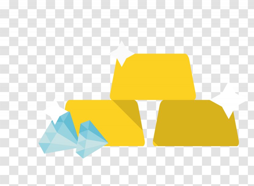 Gold Brick Euclidean Vector - Triangle - Diamond Material Transparent PNG