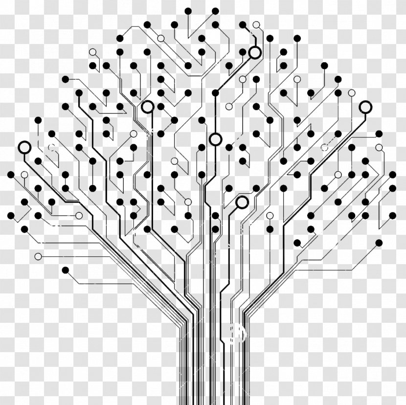 Electronic Circuit Printed Board Electrical Network - Tree - Frame Transparent PNG