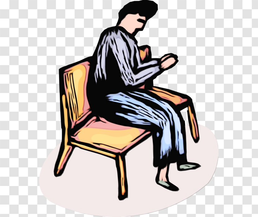 Sitting Clip Art Furniture Reading Chair Transparent PNG