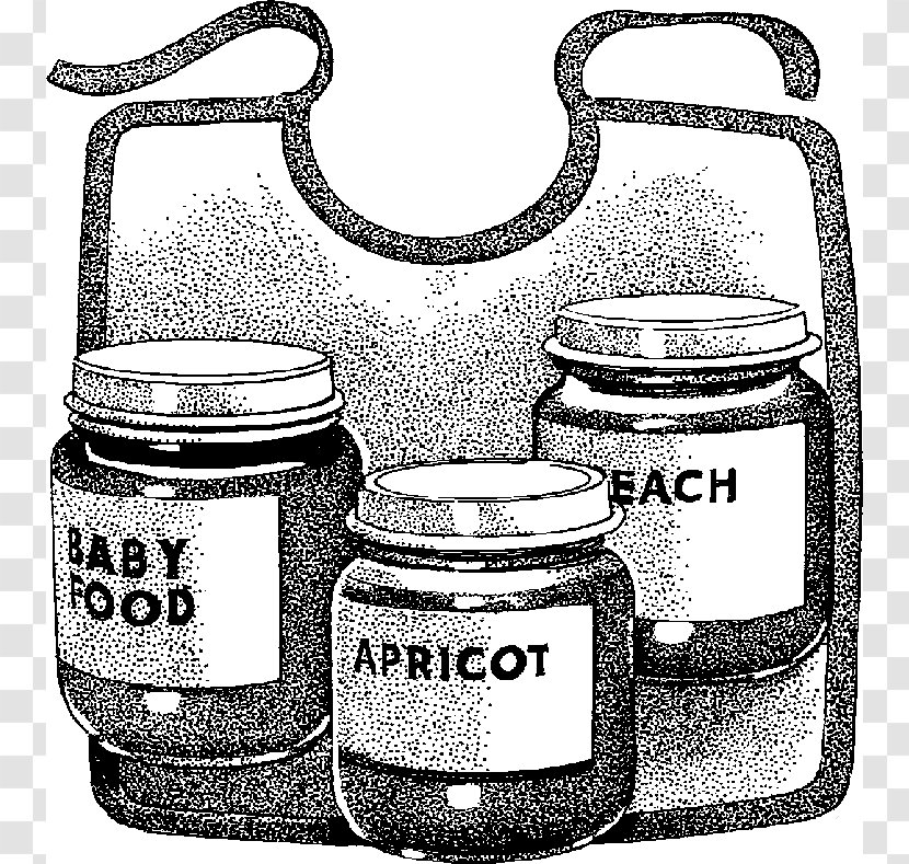 Baby Food Clip Art - Monochrome - Cliparts Transparent PNG