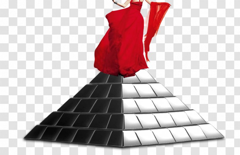 Shijiazhuang Business Communicatiemiddel Clip Art - Red - Silver Pyramid Dress Transparent PNG