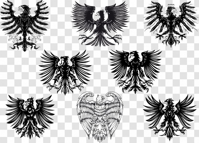 Heraldry Eagle Royalty-free Stock Photography - Black And White - Flag Transparent PNG