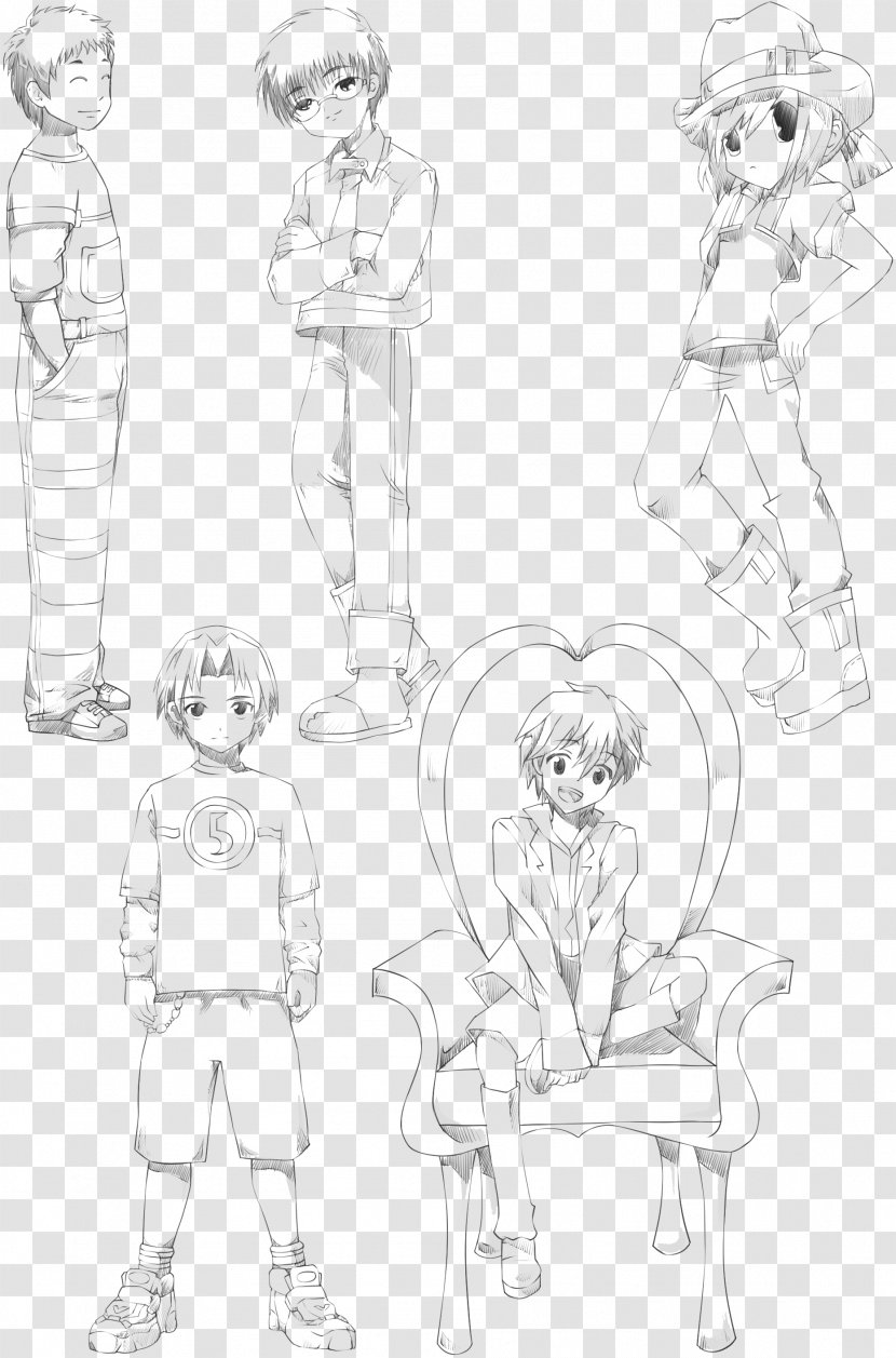 Cartoon Line Art Drawing Sketch - Monochrome Photography - Middle School Pencil Transparent PNG