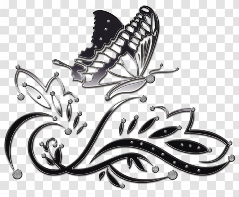 Butterfly Ornament Clip Art - Stencil - Decorative Element Cliparts Transparent PNG