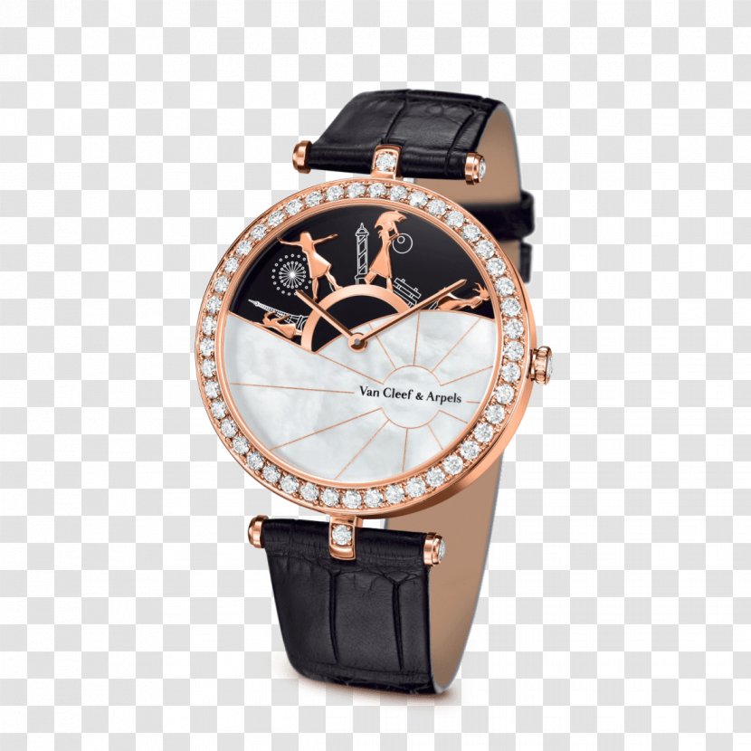 Watch Van Cleef & Arpels Jewellery Complication Clock - Metal Transparent PNG