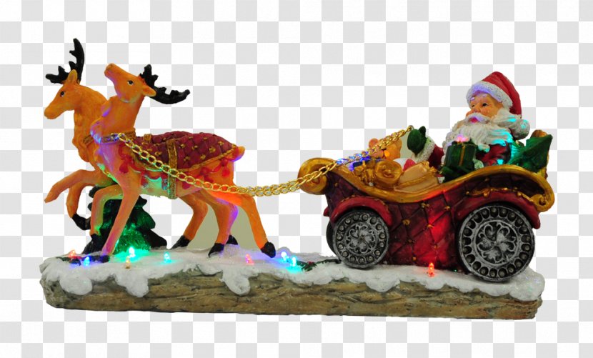 Reindeer Christmas Ornament Figurine Chariot Transparent PNG