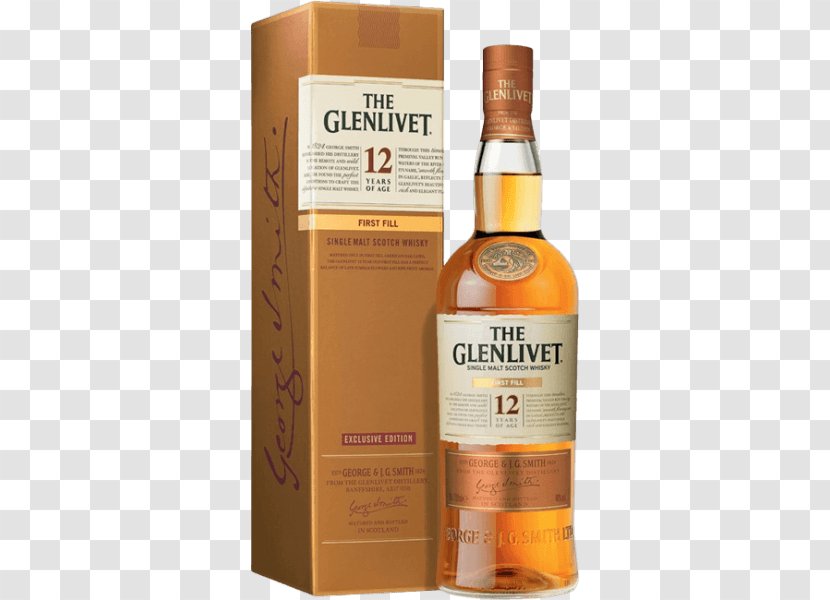 The Glenlivet Distillery Single Malt Whisky Whiskey Scotch Speyside - Wine Transparent PNG
