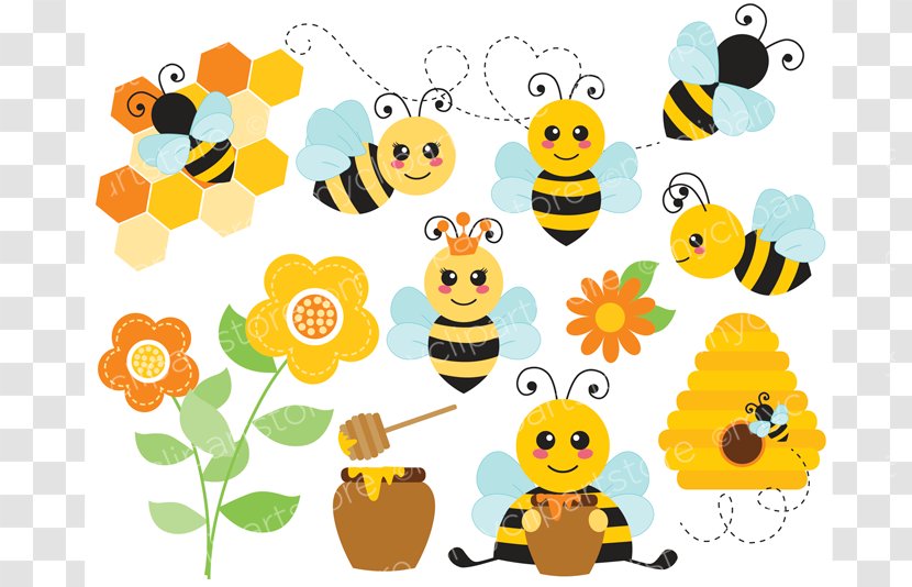 Honey Bee Vector Graphics Beehive Clip Art - Membrane Winged Insect - Buzzy Ecommerce Transparent PNG