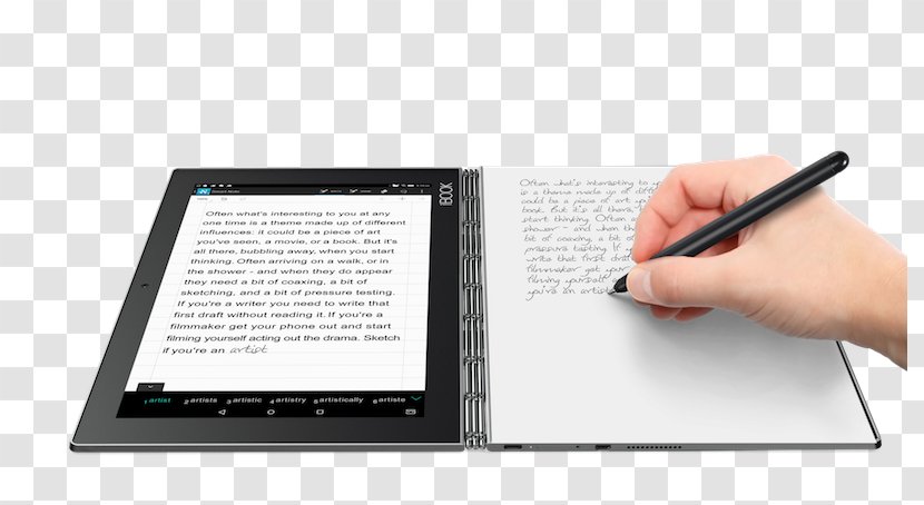 Laptop Computer Keyboard Lenovo Yoga Book 2-in-1 PC - Android - Digital Writing Graphics Tablets Transparent PNG