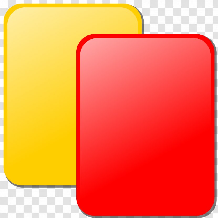 Red/Yellow Card Penalty Association Football Referee - Yellow - Playing Transparent PNG