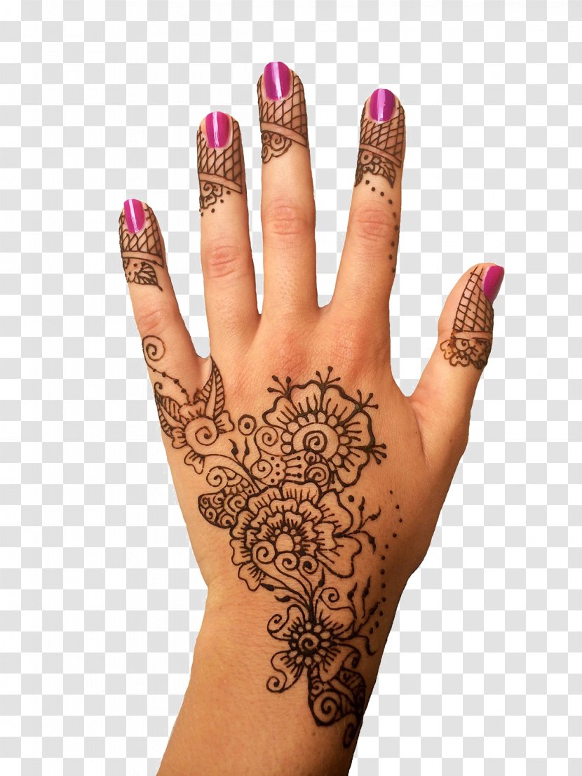 Mehndi Henna Tattoo - Hand - Model Transparent PNG