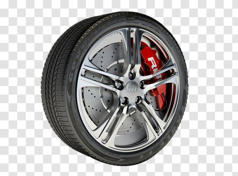 Audi R8 Car Alloy Wheel Tire - 3d Computer Graphics - ExplosionProof Tires Transparent PNG