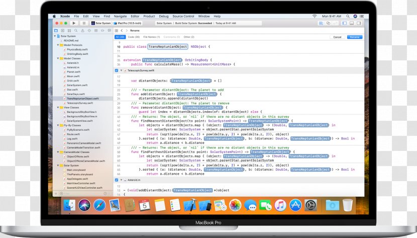 Xcode Apple Source Code Editor Mobile App Development - Display Advertising Transparent PNG