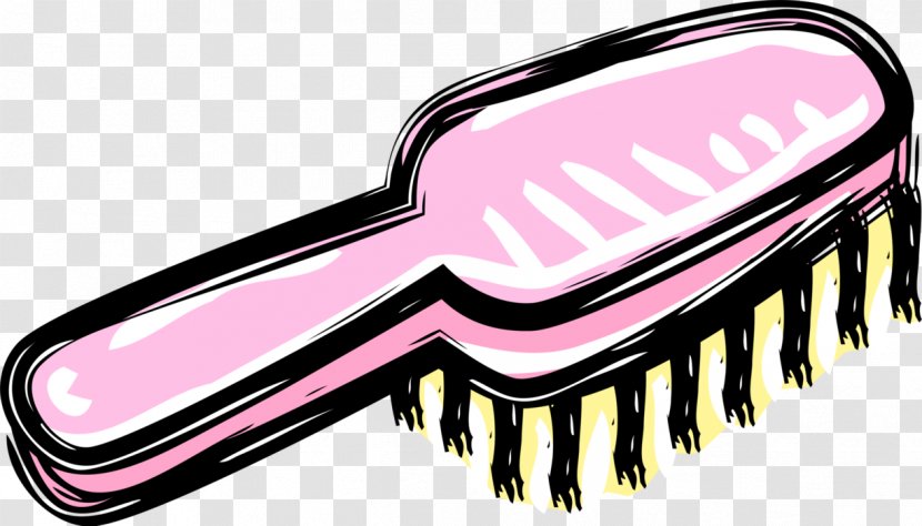 Clip Art Hairbrush Comb Vector Graphics - Pink - Hair Transparent PNG