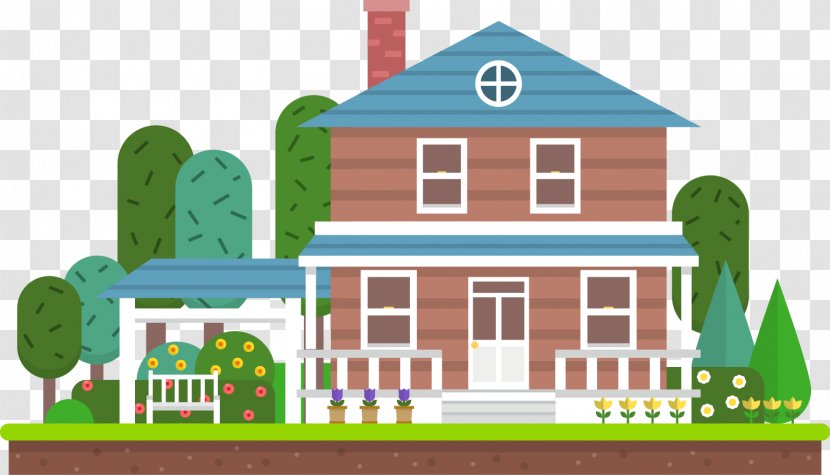 2-storey Private Residential Vector Download - Real Estate Investing - Tax Transparent PNG