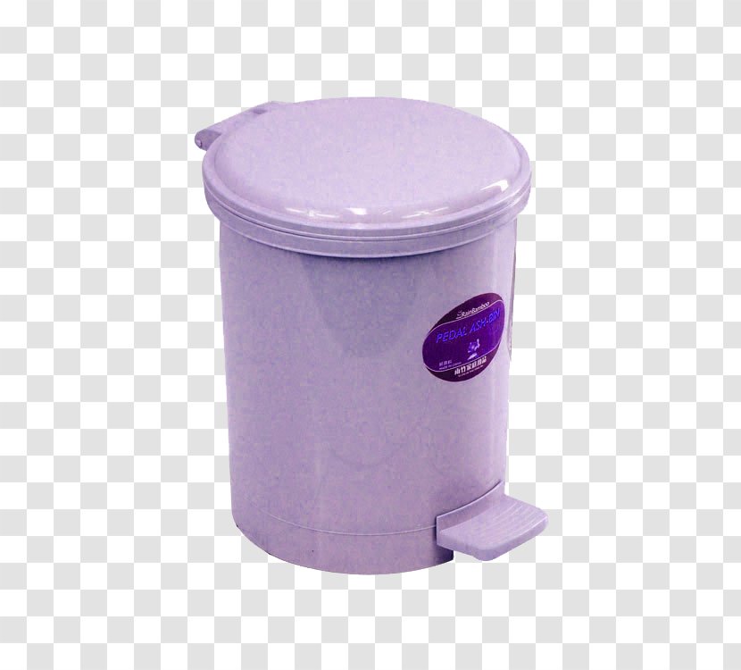 Waste Container Plastic - Purple Trash Can Transparent PNG