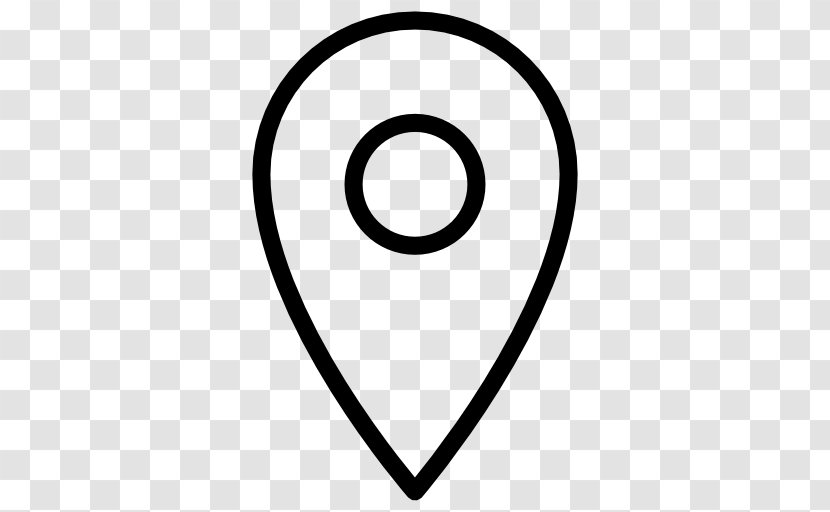 Social Media - Black And White - Location Sign Transparent PNG